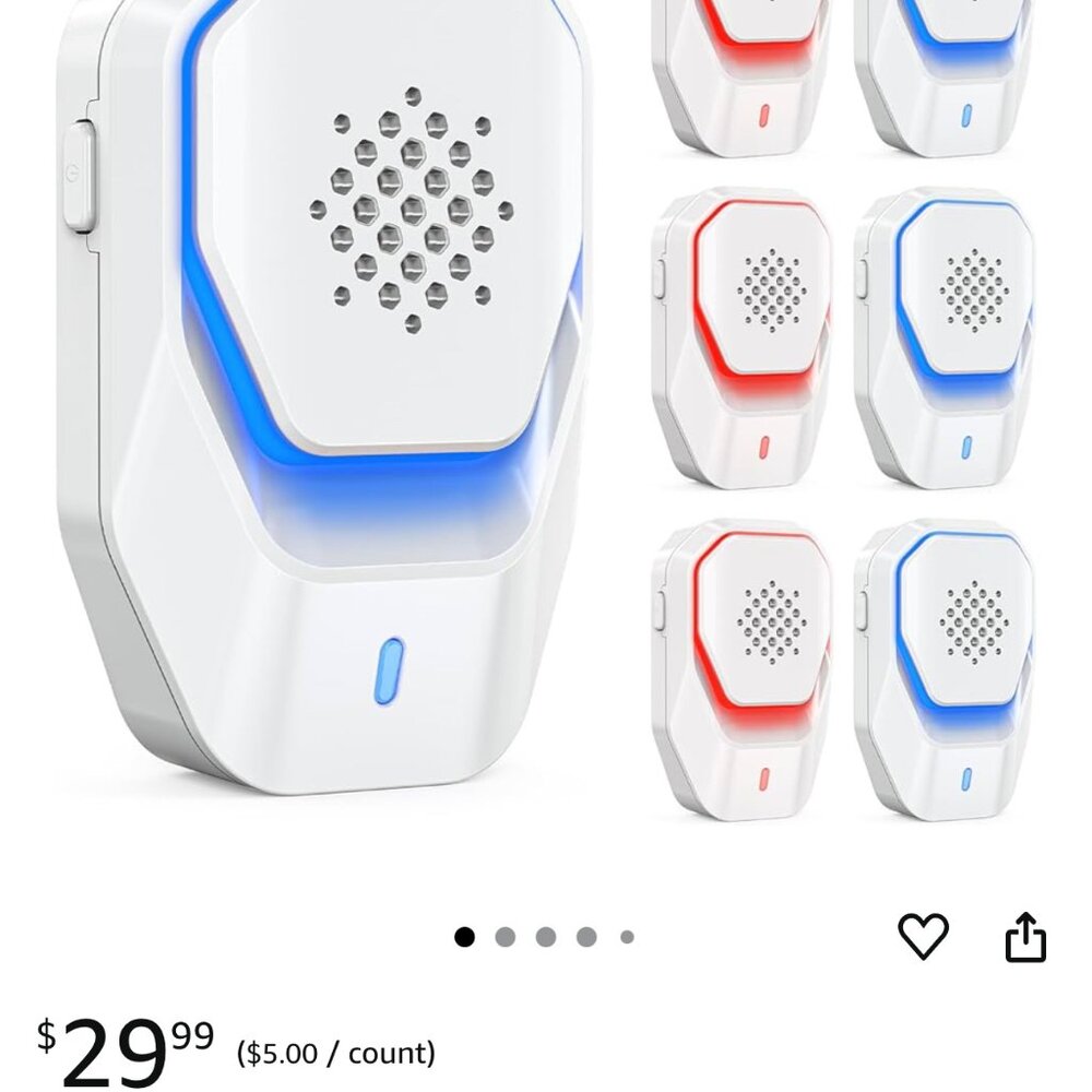 Upgraded 6 Packs Ultrasonic Pest Control Repeller, Electronic Spider Repellent I